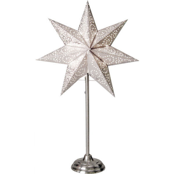 Julstjärna av papper på fot Antique | 55cm | vit [Star Trading] 234-63 501858 - 1
