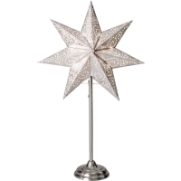 Julstjärna av papper på fot Antique | 55cm | vit [Star Trading] 234-63 501858