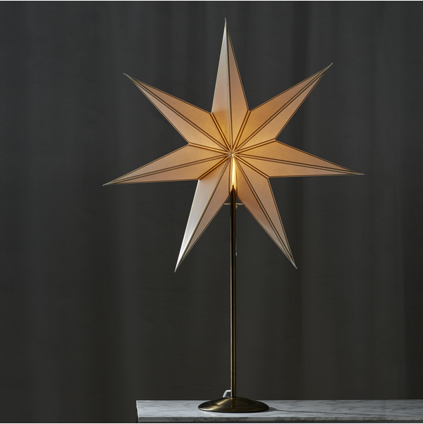 Julstjärna av papper på fot Nicolas | 80cm | vit [Star Trading] 234-82 501855 - 2