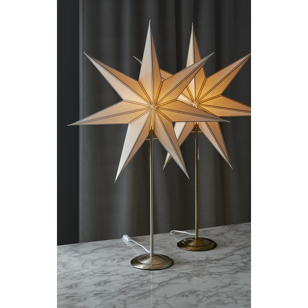 Julstjärna av papper på fot Nicolas | 80cm | vit [Star Trading] 234-82 501855 - 3