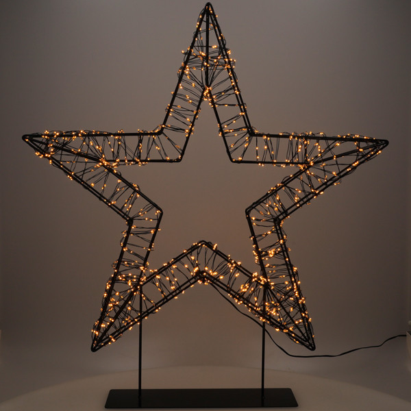 Julstjärna på fot | 56cm | svart [123ink] LDR07327 - 2