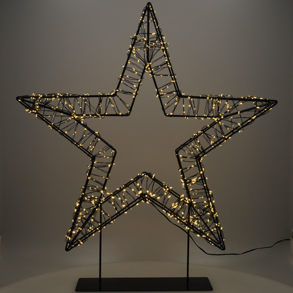 Julstjärna på fot | 56cm | svart [123ink] LDR07327 - 3