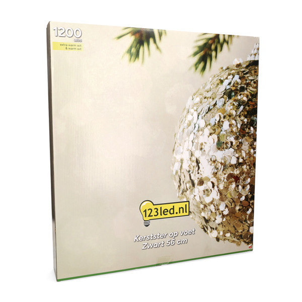 Julstjärna på fot | 56cm | svart [123ink] LDR07327 - 7