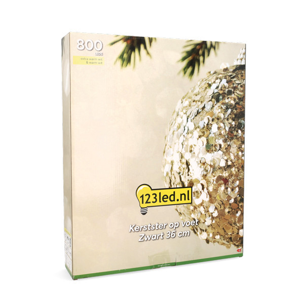 Julstjärna på fot 36cm | svart [123ink] LDR07326 - 8