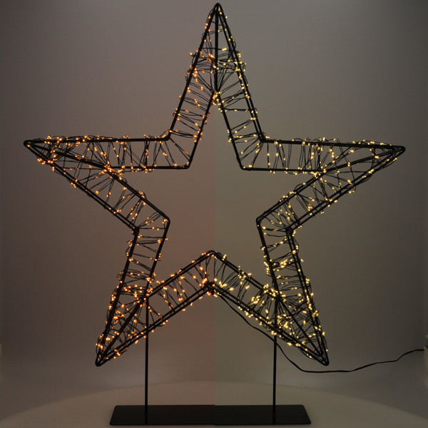 Julstjärna på fot 56cm | svart [123ink] LDR07327 - 1