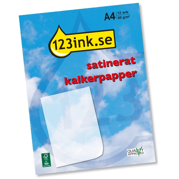 Kalkeringspapper A4 satinerat 90g FSC® | 123ink 60 ark 060863 - 1