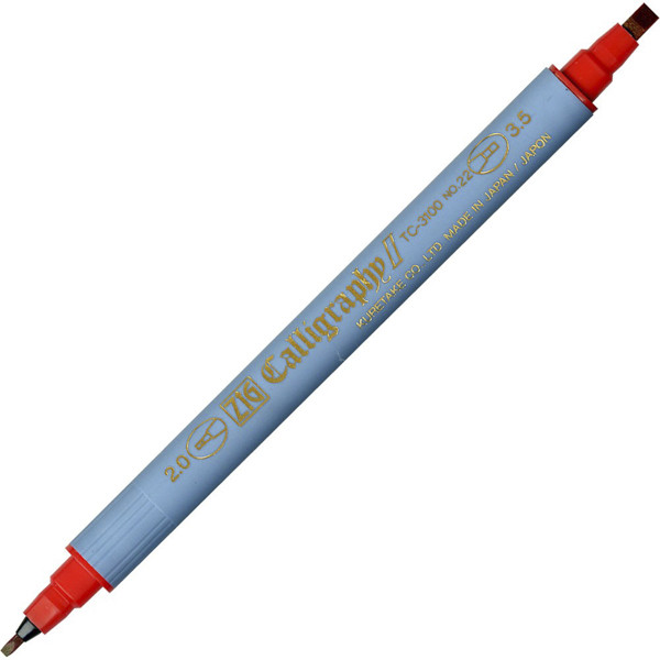 Kalligrafipenna 2.0/3.5mm | ZIG Calligraphy II TC-3100 | karmin | 6st  360738 - 1