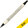 Kalligrafipenna 2.0/5.0mm | ZIG MS | pure black | 6st 360737 - 1