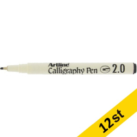 Kalligrafipenna 2.0mm | Artline 242 | svart | 12st 360769