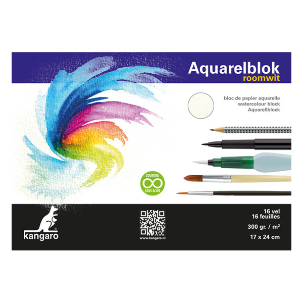 Kangaro Akvarellblock 17x24cm | Kangaro |  300g | 16 ark K-5301 206996 - 1