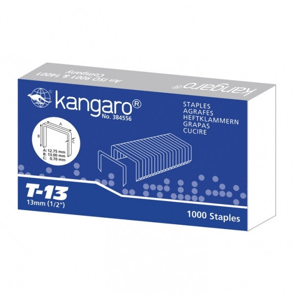 Kangaro Häftklammer T-13 | Kangaro | 1.000st K-7500128 204916 - 1