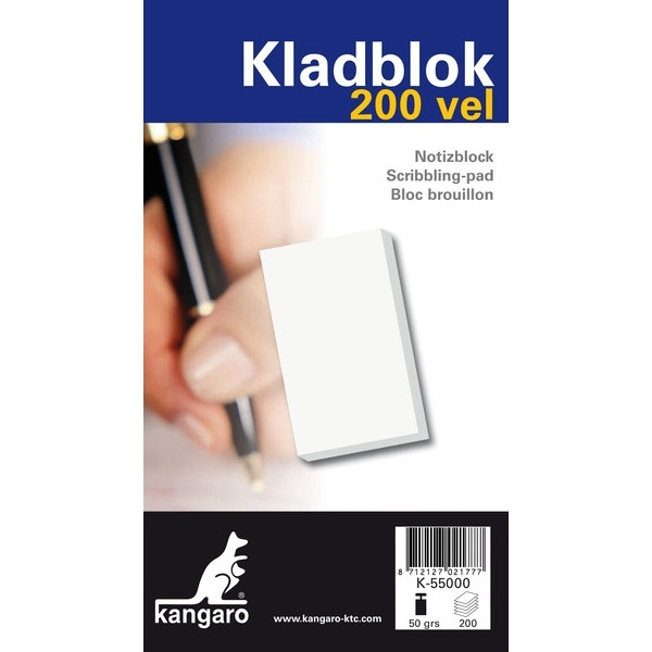 Kangaro Kladdblock 115 x 198mm | 200 ark | Kangaro $$ K-55000 205340 - 1