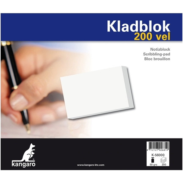 Kangaro Kladdblock 198 x 230mm | 200 ark | Kangaro K-56000 205342 - 1
