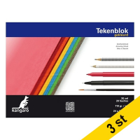 Kangaro Skissblock 34,5 x 24cm | Kangaro | 110g | färgat papper | 24 ark | 3st  056692
