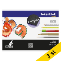 Kangaro Skissblock A4 | Kangaro | 300g | svart | 50 ark | 3st  056696