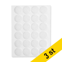 Kardborre Ø20mm vit (självhäftande) | 123ink | 24st | 3 förpackningar 302186