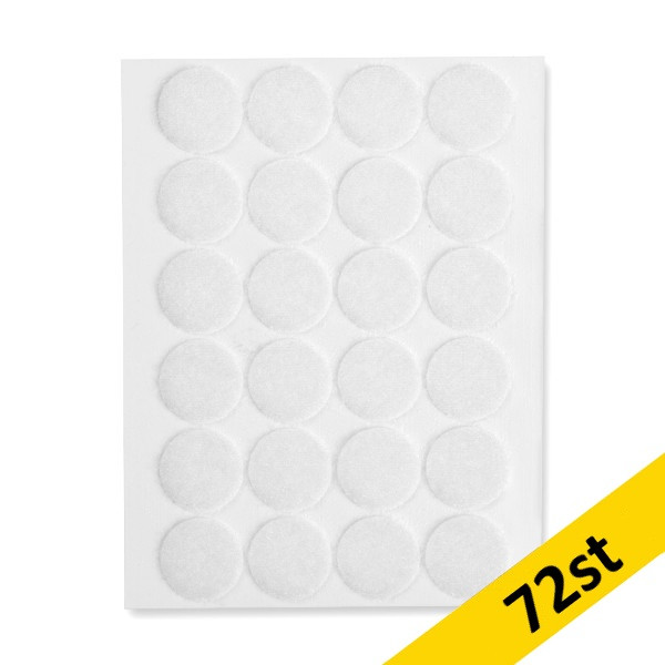 Kardborre Ø20mm vit (självhäftande) | 123ink | 72st 302186 - 1