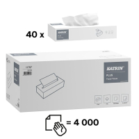 Ansiktsservett 100/fp | 2-lager | Katrin Plus Facial | vit | 40st SE200755