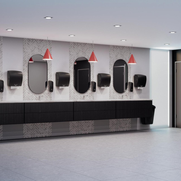 Dispenser för pappershandukar | Katrin System Hybrid sensor | svart SE200760 - 5
