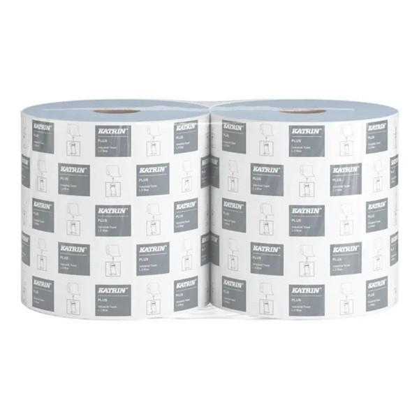 Industritorkrulle 2-lag | 344m | Katrin Plus L | blå | 2st SE200853 - 1