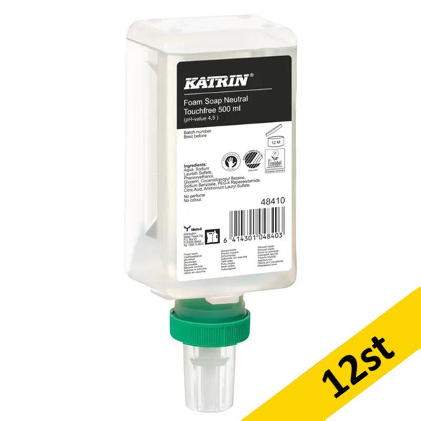 Skumtvål 500ml | Katrin Touchfree Neutral | 12st SE200903 - 1