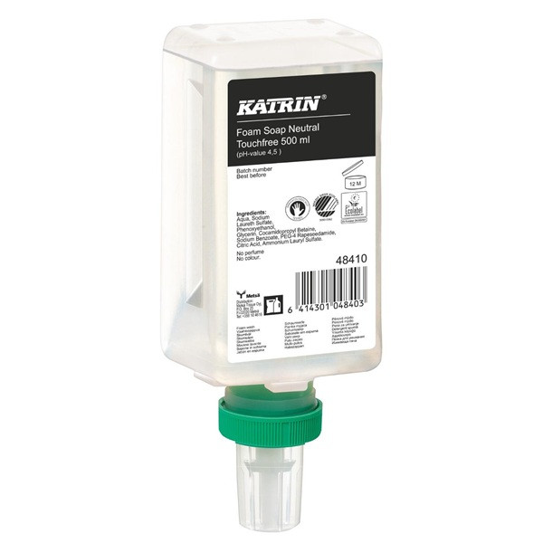 Skumtvål 500ml | Katrin Touchfree Neutral | 12st SE200903 - 1