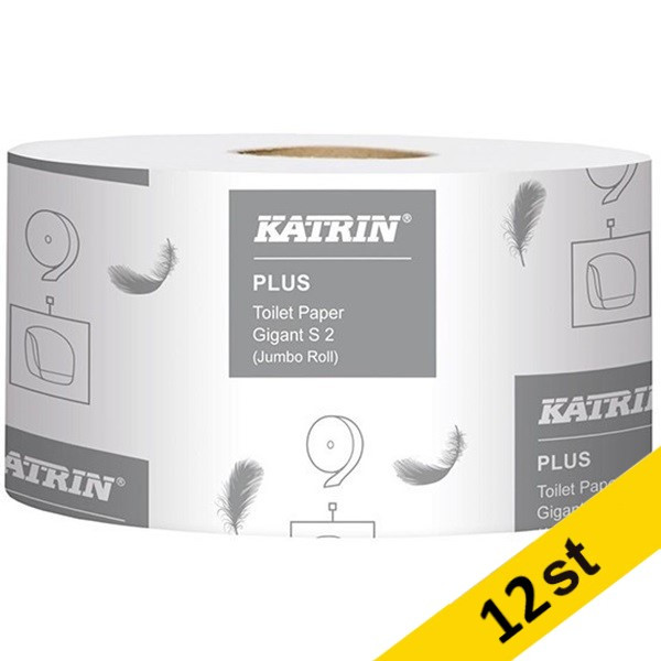 Toalettpapper 2-lag | 160m | Katrin Plus Gigant S2 | vit | 12st 360247 - 1