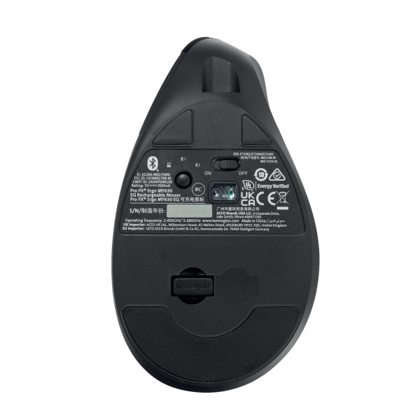 Datormus trådlös + ergonomisk | Kensington Pro Fit EQ MY630 | svart 230170 - 6