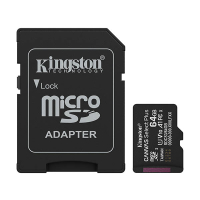 Micro SDXC minneskort + adapter 64GB | Klass 10 | Kingston Canvas Select Plus Gen3 255008