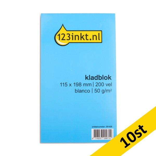 Kladdblock 115 x 198mm | 200 ark | 123ink | 10st 301429 - 1