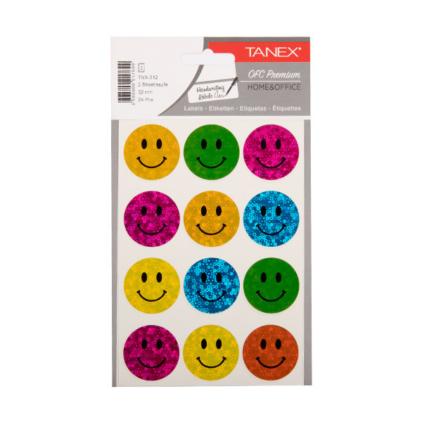 Klistermärken holografiska smiley | sorterade | 2x 20st TNX-312 404126 - 1