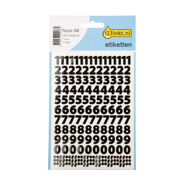 Klistermärken siffror | svart | 123ink | 304st⭐ 3781C 301499 - 1