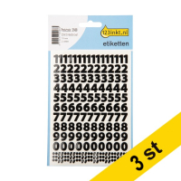 Klistermärken siffror | svart | 123ink | 304st | 3 förpackningar