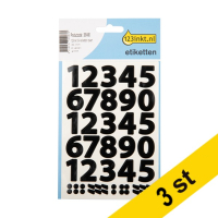 Klistermärken siffror | svart | 123ink | 74st | 3 förpackningar