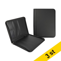 Konferensmapp A4 med dragkedja | 123ink | svart | 3st 302250