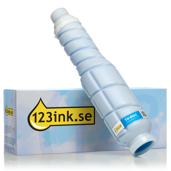 Konica Minolta TN-610C cyan toner (varumärket 123ink) A04P450C 072291 - 1