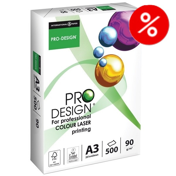 Kopieringspapper A3 90g | Pro-Design | 500 ark [5,5kg]⭐ 238611 - 1