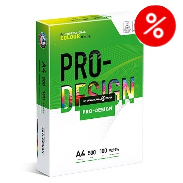 Kopieringspapper A4 | 100g ohålat | Pro-Design | 1x500 ark [3,25kg]⭐  500553 - 1