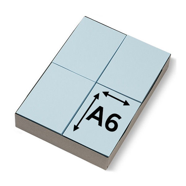 Kopieringspapper A6 80g | blå | 123ink | 2,000 ark [3kg] 300613 - 1