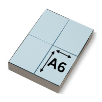 Kopieringspapper A6 80g | blå | 123ink | 2,000 ark [3kg] 300613