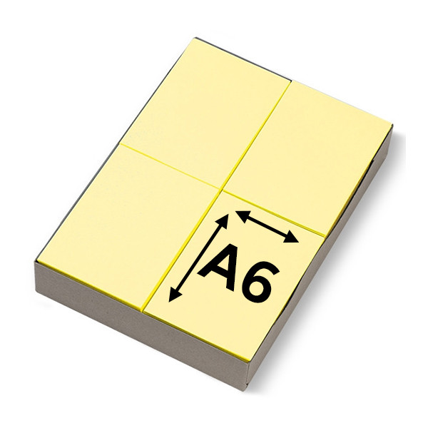 Kopieringspapper A6 80g | gul | 123ink | 2,000 ark [3kg] 300612 - 1