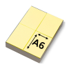 Kopieringspapper A6 80g | gul | 123ink | 2,000 ark [3kg]