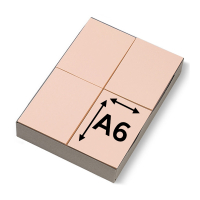 Kopieringspapper A6 80g | rosa | 123ink | 2,000 ark  [3kg] 300615