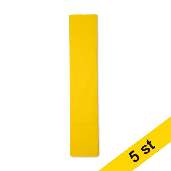 Kräppapper 250x50cm | 123ink FSC® certifierade | gul 5-pack 301702 - 1