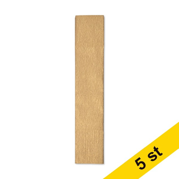 Kräppapper 250x50cm | 123ink FSC® certifierade | guld 5-pack 301701 - 1