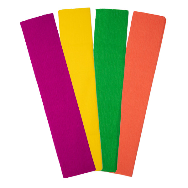 Kräppapper 250x50cm | 123ink FSC® certifierade | sommarset 4-pack  302349 - 1