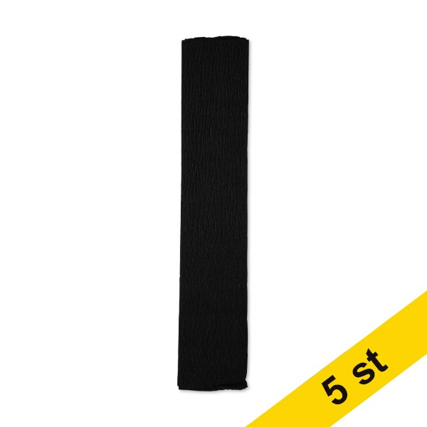 Kräppapper 250x50cm | 123ink FSC® certifierade | svart 5-pack 301704 - 1