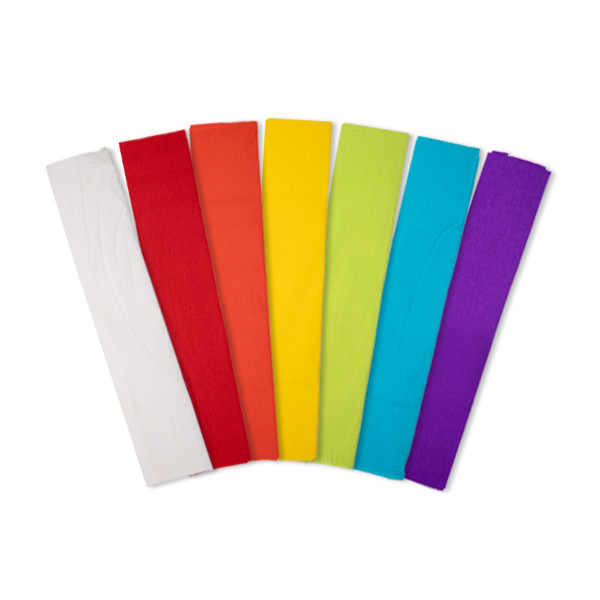 Kräppapper 250x50cm FSC® | 123ink | regnbågsset 7-pack 301709 - 1