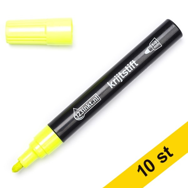 Kritpenna 1.0mm - 3.0mm | 123ink | gul | 10st  300607 - 1
