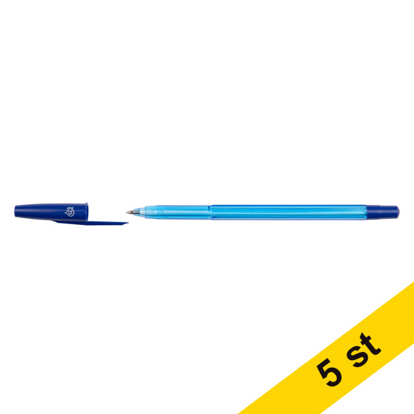 Kulspetspenna | 123ink | blå | 5st 300976 - 1